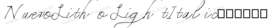 NuevoLitho LightItalic字体转换